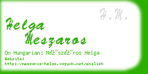 helga meszaros business card